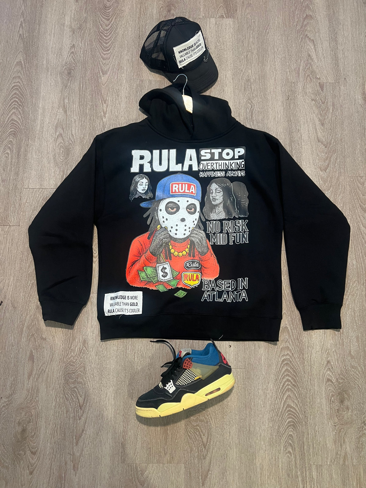 No Risk No Money Rula crop hoodie