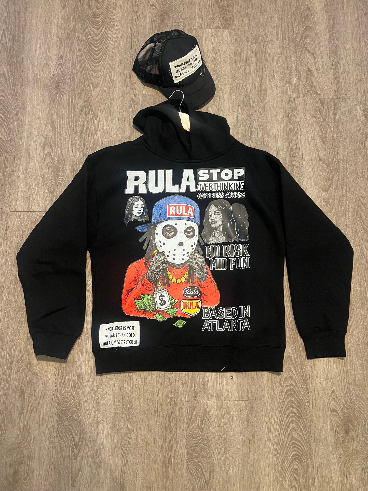 No Risk No Money Rula crop hoodie