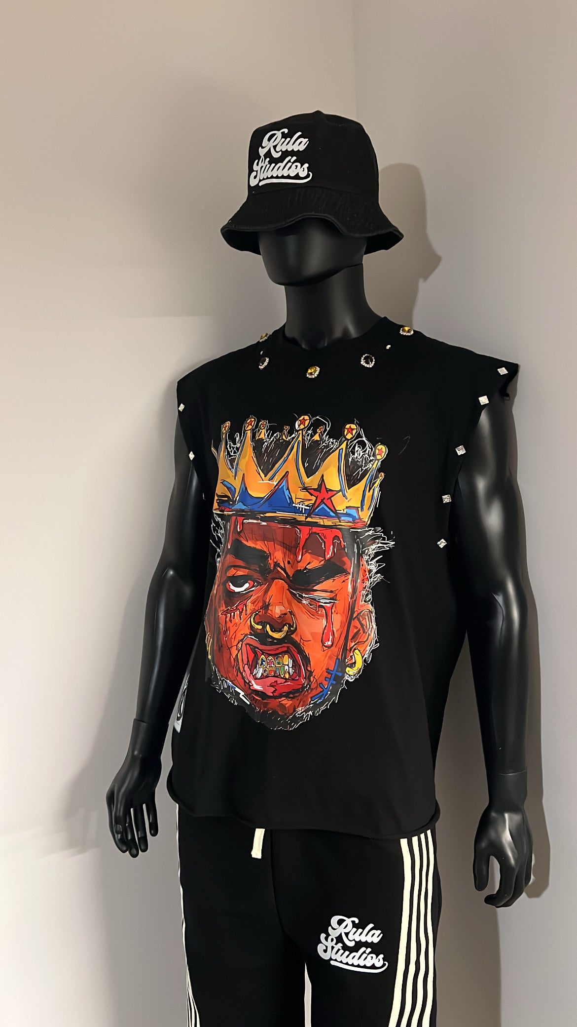 Rula Life Of A Hustler Crop No Arm T Shirt