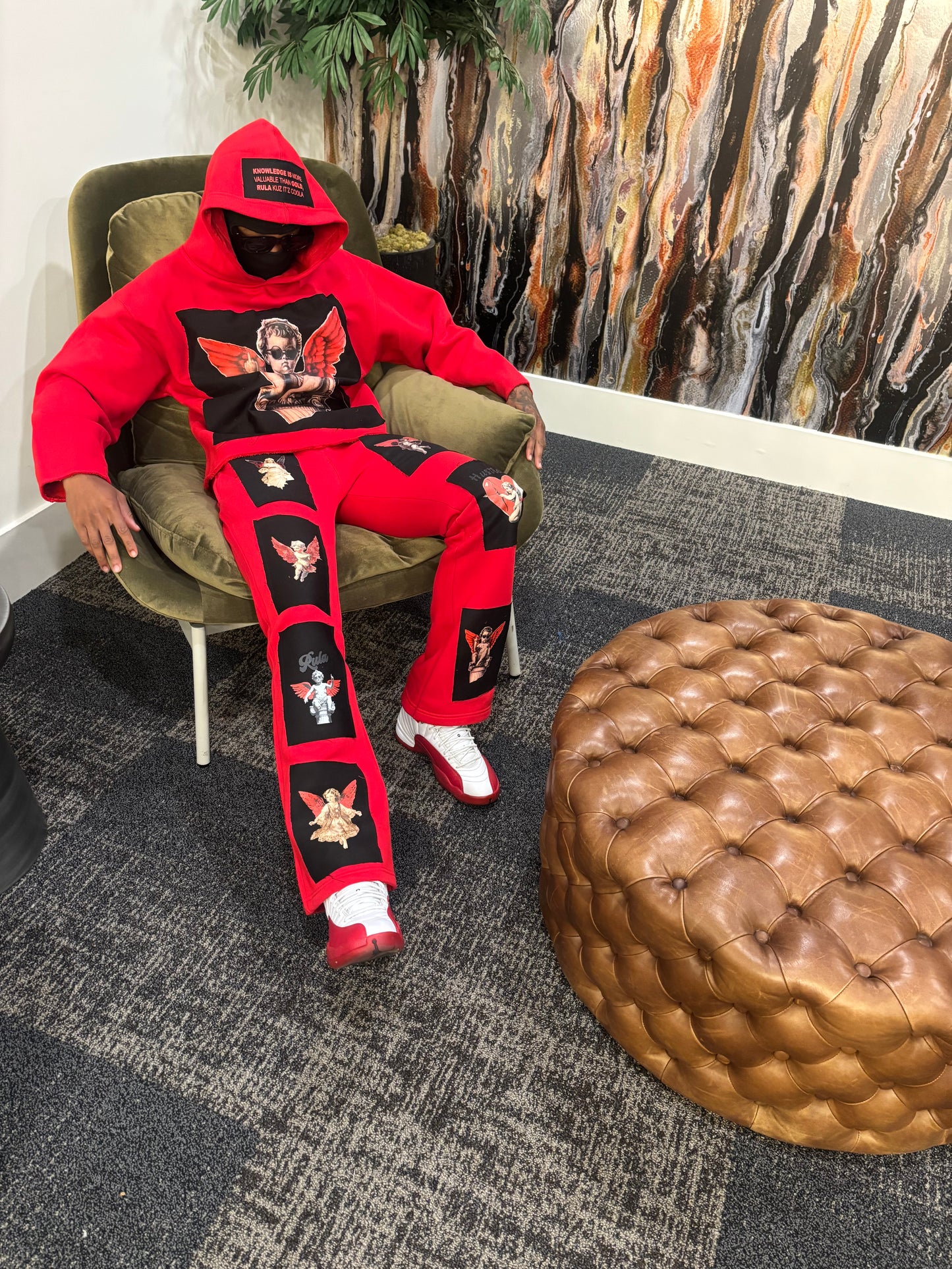 Rula Angel crop hoodie, stack pants