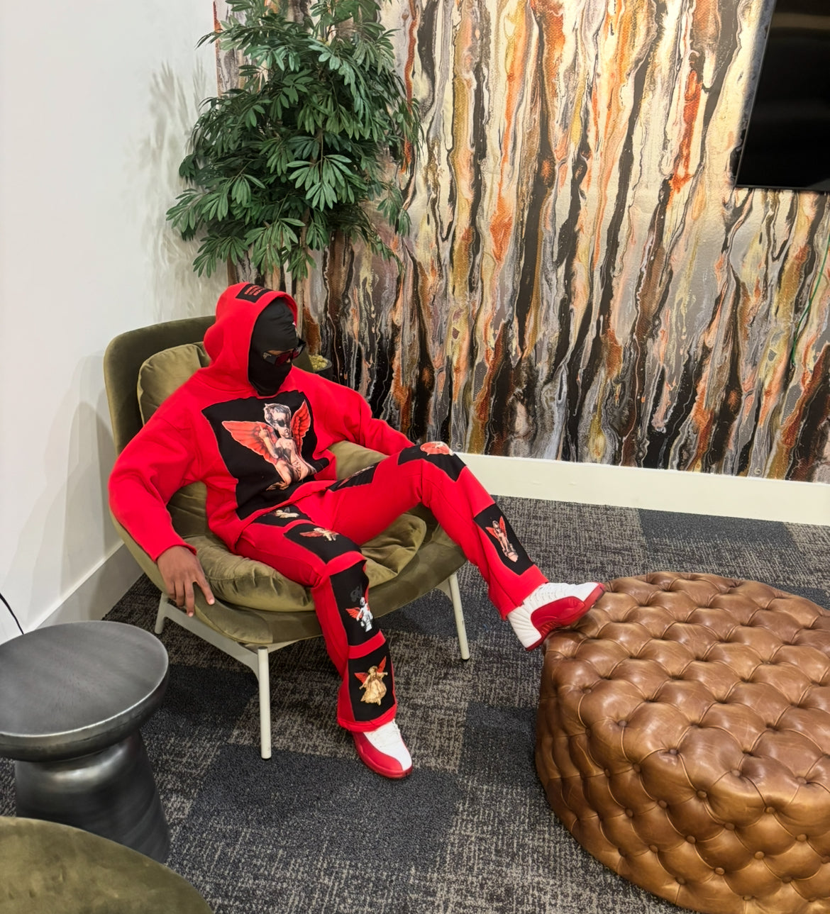 Rula Angel crop hoodie, stack pants