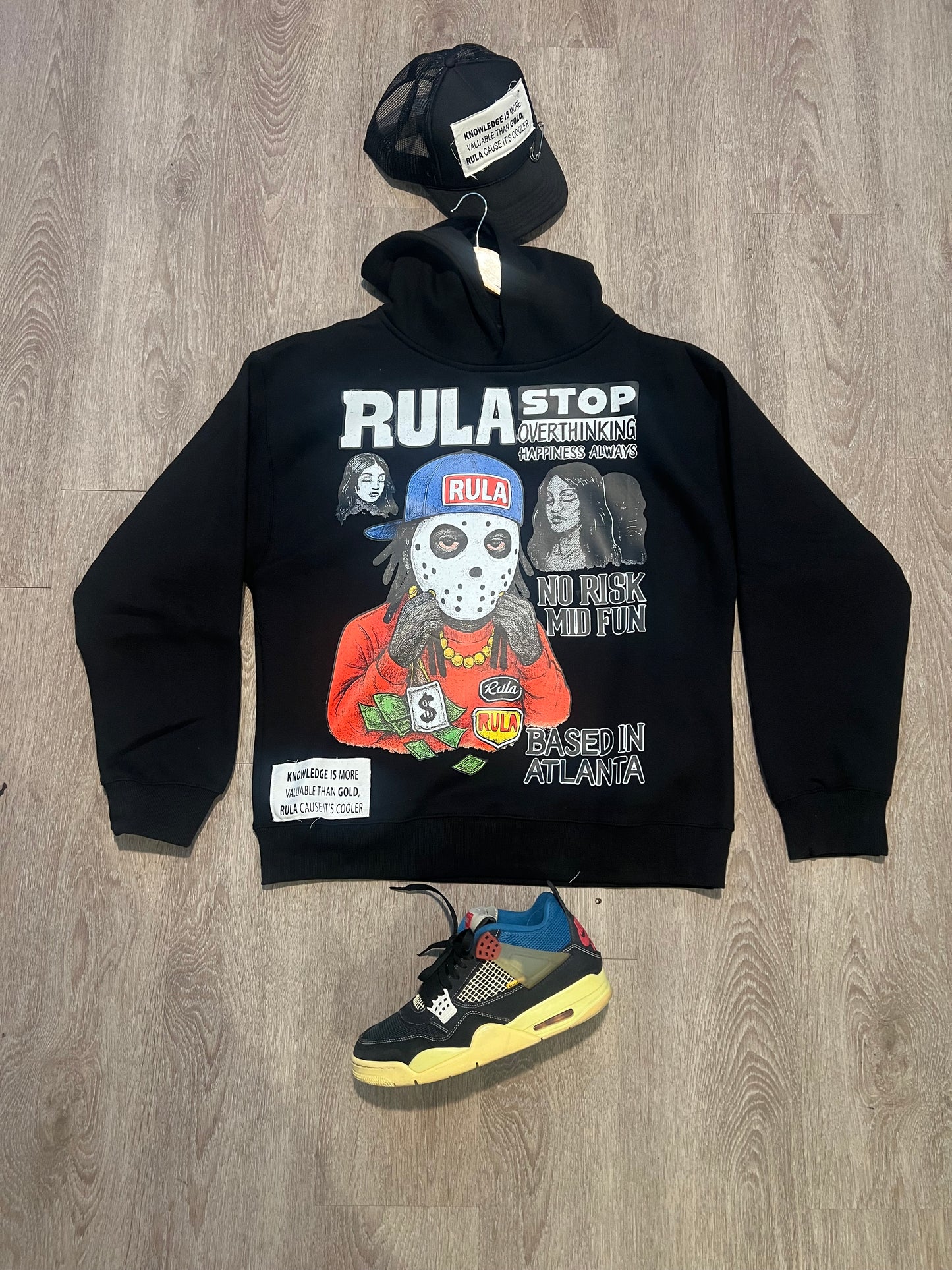 No Risk No Money Rula crop hoodie